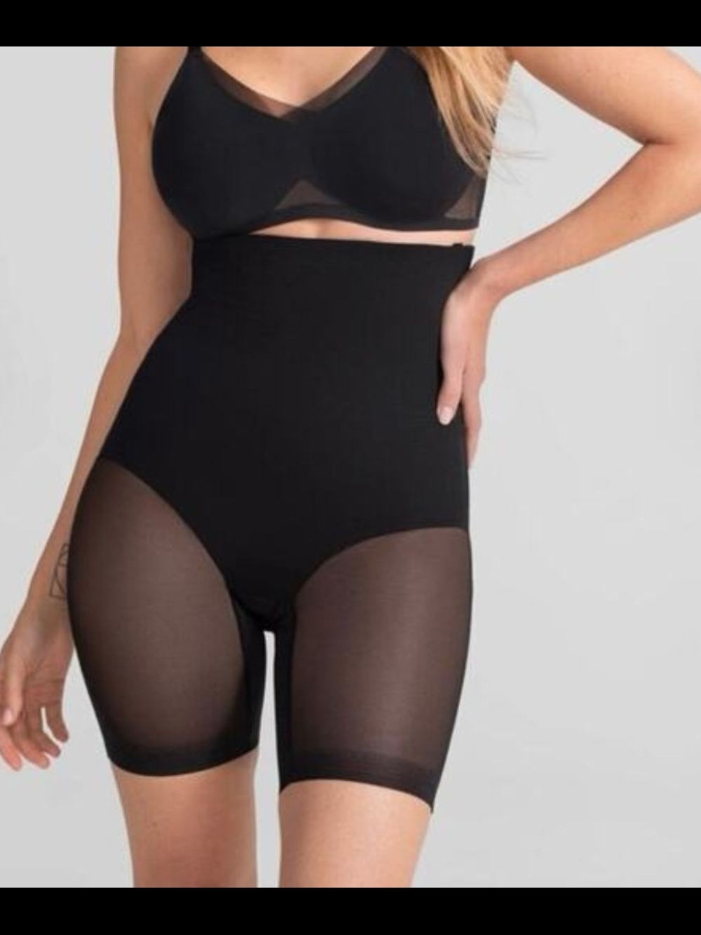 Honeylove High-Waist Shaping Shorts in Black